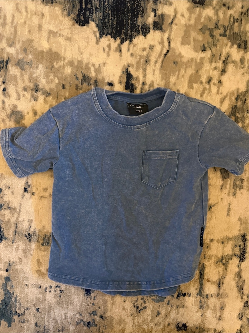 Little Bipsy Washed Blue Pocket Tee